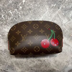 Louis Vuitton x Murakami Cherry Cosmetic Pouch Brown Monogram
